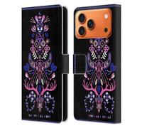 Head Case Designs Custodia a portafoglio in pelle con licenza ufficiale Cat Coquillette Pink Black La Morte Linear compatibile con Apple iPhone 17 Pro Max