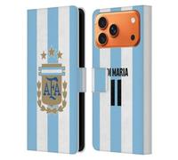 Head Case Designs Custodia a portafoglio in pelle con licenza ufficiale della Nazionale di calcio argentina Ángel Di María 2024/25, compatibile con Apple iPhone 17 Pro Max