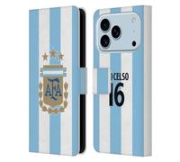 Head Case Designs Custodia a portafoglio in pelle con licenza ufficiale della Nazionale di calcio argentina Giovani Lo Celso 2024/25, compatibile con Apple iPhone 17 Pro