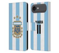 Head Case Designs Custodia a portafoglio in pelle con licenza ufficiale della Nazionale di calcio argentina Ángel Di María 2024/25, compatibile con Apple iPhone 17 Air