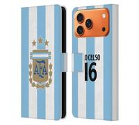 Head Case Designs Custodia a portafoglio in pelle con licenza ufficiale della Nazionale di calcio argentina Giovani Lo Celso 2024/25, compatibile con Apple iPhone 17 Pro Max