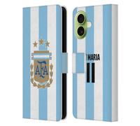 Head Case Designs Custodia a portafoglio in pelle con licenza ufficiale della Nazionale di calcio argentina Ángel Di María 2024/25, compatibile con Apple iPhone 17
