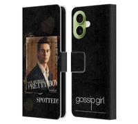 Head Case Designs Custodia a portafoglio in pelle con licenza ufficiale Gossip Girl Nate Graphics compatibile con Apple iPhone 17