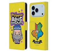 Head Case Designs Custodia a portafoglio in pelle con licenza ufficiale Harry Potter Albus Silente Doni della Morte XXXIII compatibile con Apple iPhone 17 Pro