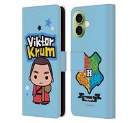 Head Case Designs Custodia a portafoglio in pelle con licenza ufficiale Harry Potter Viktor Krum dei Doni della Morte XXXIII, compatibile con Apple iPhone 17