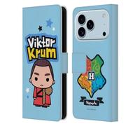 Head Case Designs Custodia a portafoglio in pelle con licenza ufficiale Harry Potter Viktor Krum dei Doni della Morte XXXIII, compatibile con Apple iPhone 17 Pro
