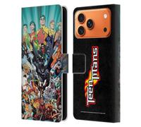 Head Case Designs Custodia a portafoglio in pelle con licenza ufficiale Justice League DC Comics #100 Variant Teen Titans Comic Art compatibile con Apple iPhone 17 Pro Max