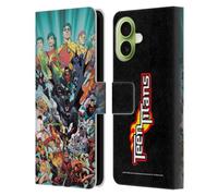 Head Case Designs Custodia a portafoglio in pelle con licenza ufficiale Justice League DC Comics #100 Variant Teen Titans Comic Art compatibile con Apple iPhone 17