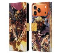 Head Case Designs Custodia a portafoglio in pelle con licenza ufficiale Justice League DC Comics Etrigan Demon Knights Dark Comic Art compatibile con Apple iPhone 17 Pro Max