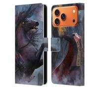 Head Case Designs Custodia a portafoglio in pelle con licenza ufficiale Laurie Prindle Sleepy Hollow Warrior Fantasy Horse compatibile con Apple iPhone 17 Pro Max