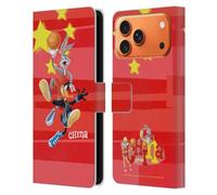Head Case Designs Custodia a portafoglio in pelle con licenza ufficiale Looney Tunes China Bugs Bunny & Daffy Flag Graphics 1 compatibile con Apple iPhone 17 Pro Max