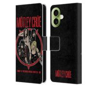 Head Case Designs Custodia a portafoglio in pelle con licenza ufficiale Motley Crue SATD Tours, compatibile con Apple iPhone 17