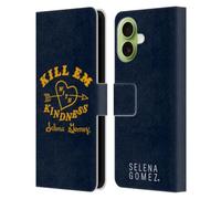 Head Case Designs Custodia a portafoglio in pelle con licenza ufficiale Selena Gomez Kill Em with Kindness Revival Art compatibile con Apple iPhone 17