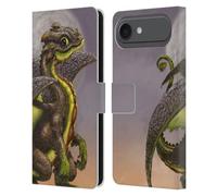 Head Case Designs Custodia a portafoglio in pelle con licenza ufficiale Stanley Morrison Avocado Green Dragons 2, compatibile con Apple iPhone 17 Air