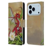 Head Case Designs Custodia a portafoglio in pelle con licenza ufficiale Stanley Morrison Red Dragon Fruit Dragons 3, compatibile con Apple iPhone 17 Pro
