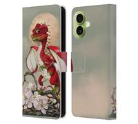 Head Case Designs Custodia a portafoglio in pelle con licenza ufficiale Stanley Morrison Red Fruit Garden Dragons 3, compatibile con Apple iPhone 17