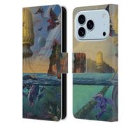 Head Case Designs Custodia a portafoglio in pelle con licenza ufficiale Vincent HIE Cyris Undiscovered Dragons, compatibile con Apple iPhone 17 Pro