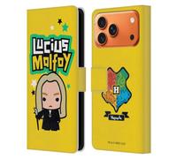 Head Case Designs Custodia a portafoglio XLV in pelle con licenza ufficiale Harry Potter Lucius Malfoy Deathly Hallows XLV, compatibile con Apple iPhone 17 Pro Max