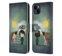 Head Case Designs Dark Cloud Away La Luce Dell'Amore Custodia Portafoglio in Pelle Compatibile con Apple iPhone 15 Plus