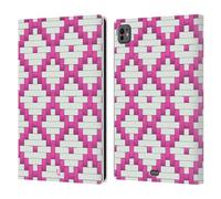 Head Case Designs Diamante Rosa Pattern Fogli Intrecciati Custodia Portafoglio in Pelle Compatibile con Apple iPad PRO 11 M4 2024
