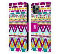 HEAD CASE DESIGNS DOLCEZZE TRIBALI CUSTODIA COVER A PORTAFOGLIO PER APPLE iPHONE