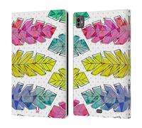 Head Case Designs Doodle Piume Geometriche Custodia Portafoglio in Pelle Compatibile con Apple iPad PRO 11 M4 2024