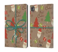 Head Case Designs Doodle Regali di Natale Custodia Portafoglio in Pelle Compatibile con Apple iPad PRO 11 M4 2024