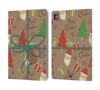 Head Case Designs Doodle Regali di Natale Custodia Portafoglio in Pelle Compatibile con Apple iPad PRO 13 M4 2024