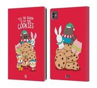 Head Case Designs Eat More Cookies Wilbur Il Gatto Natale all Star Custodia Portafoglio in Pelle Compatibile con Apple iPad PRO 11 M4 2024