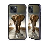 Head Case Designs Elefante Che Cammina per Strada Animali Selvatici Custodia Cover Ibrida Compatibile con Apple iPhone 15
