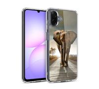 Head Case Designs Elefante Che Cammina per Strada Animali Selvatici Custodia in Gel [Protezione di Grado Militare] Compatibile con Samsung Galaxy A07