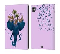 Head Case Designs Elefante Silhouette Animali Selvaggi Custodia Portafoglio in Pelle Compatibile con Apple iPad PRO 11 M4 2024