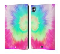 Head Case Designs Elica Tie Dye S2 Custodia Portafoglio in Pelle Compatibile con Apple iPad PRO 11 M4 2024
