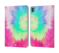 Head Case Designs Elica Tie Dye S2 Custodia Portafoglio in Pelle Compatibile con Apple iPad PRO 13 M4 2024