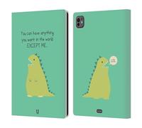 Head Case Designs Extinct Dino Nonsense E Cose Random Custodia Portafoglio in Pelle Compatibile con Apple iPad PRO 11 M4 2024