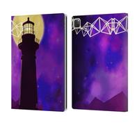 Head Case Designs Faro Paesaggi Geometrici Custodia Portafoglio in Pelle Compatibile con Apple iPad PRO 13 M4 2024