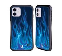 Head Case Designs Fiamma Blu Fiamme Hot Rod Custodia Cover Ibrida Compatibile con Apple iPhone 11