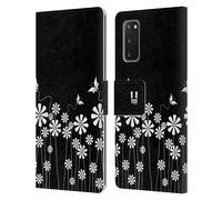 HEAD CASE DESIGNS FIORI B&N CUSTODIA COVER A PORTAFOGLIO PER SAMSUNG TELEFONI 1