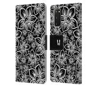 HEAD CASE DESIGNS FIORI B&N CUSTODIA COVER A PORTAFOGLIO PER SAMSUNG TELEFONI 1