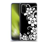 HEAD CASE DESIGNS FIORI B&N CUSTODIA COVER MORBIDA IN GEL PER SAMSUNG TELEFONI 1