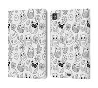 Head Case Designs Fiori E Foglie Doodle Gufi Custodia Portafoglio in Pelle Compatibile con Apple iPad PRO 13 M4 2024