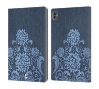 Head Case Designs Floreale Demin Stampato Custodia Portafoglio in Pelle Compatibile con Apple iPad PRO 11 M4 2024