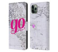 HEAD CASE DESIGNS FRASI WANDERLUST CUSTODIA COVER A PORTAFOGLIO PER APPLE iPHONE