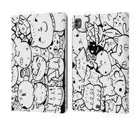 Head Case Designs Gatti Esplosione di Doodle Custodia Portafoglio in Pelle Compatibile con Apple iPad PRO 13 M4 2024