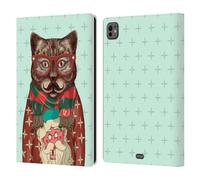 Head Case Designs Gatto Animali alla Moda Custodia Portafoglio in Pelle Compatibile con Apple iPad PRO 11 M4 2024