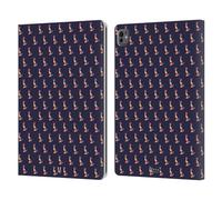 Head Case Designs Gatto Viola Stampe Animali Tangram Custodia Portafoglio in Pelle Compatibile con Apple iPad PRO 13 M4 2024
