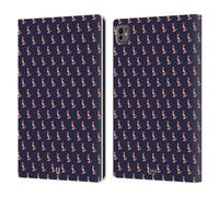 Head Case Designs Gatto Viola Stampe Animali Tangram Custodia Portafoglio in Pelle Compatibile con Apple iPad PRO 11 M4 2024