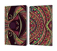Head Case Designs Ghiro Volti di Animali Aztechi 2 Custodia Portafoglio in Pelle Compatibile con Apple iPad PRO 13 M4 2024