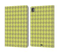 Head Case Designs Giallo Pattern Houndstooth Custodia Portafoglio in Pelle Compatibile con Apple iPad PRO 13 M4 2024