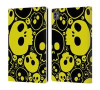 Head Case Designs Giallo Teschi Jazz Custodia Portafoglio in Pelle Compatibile con Apple iPad PRO 11 M4 2024